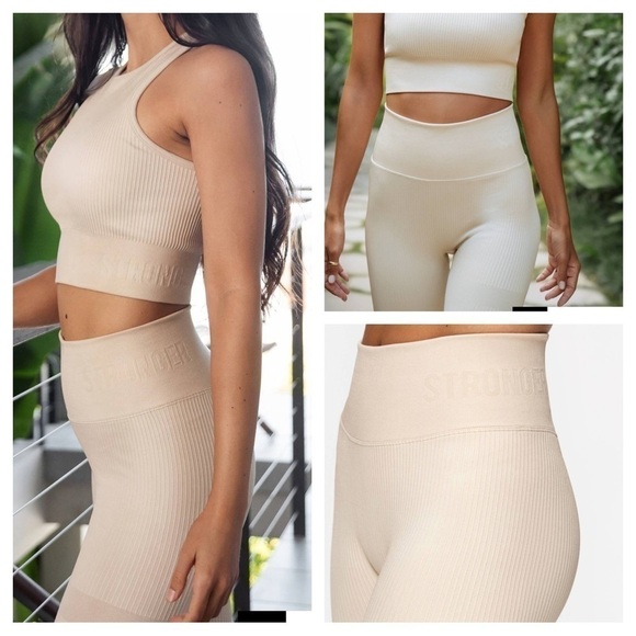 STRONGER Rib Seamless Leggings size S/XS - Picture 5 of 13